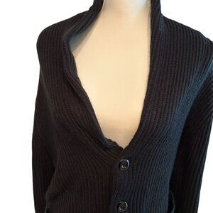 Navy Blue Knit Cardigan Sweater iClosam Oversized  Size Small NWT